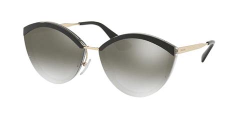 prada pr 07us u435o0|Prada Ladies Gold Tone Oval Sunglasses PR 07US U435O0 64.